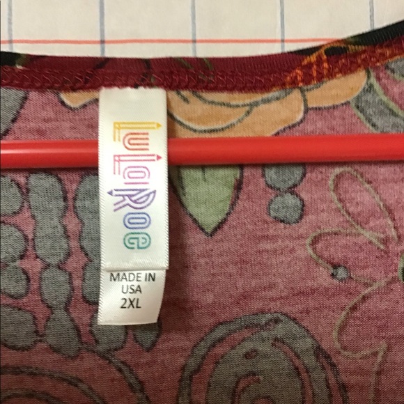 LuLaRoe women’s tunic  2XL  red - Picture 5 of 6